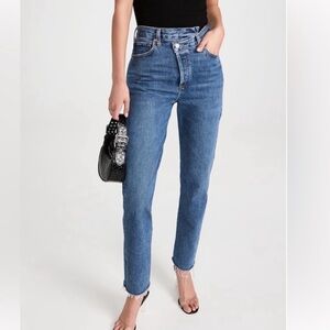 AGOLDE CRISS CROSS STRAIGHT JEANS